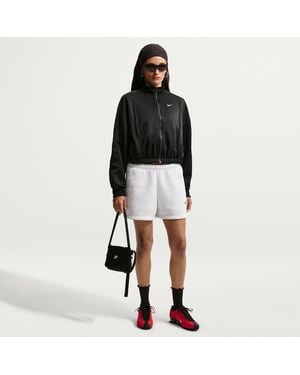 Nike Studio Fleece Medium Weight Mid-Rise Shorts - Black