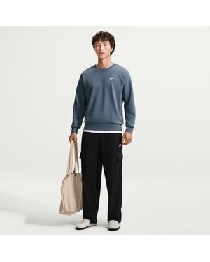 Nike Club Fleece Open-Hem Cargo Pants - Blue