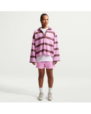 Nike Studio Fleece Weight Mid-Rise Shorts - Pink