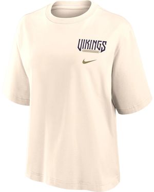 Nike Minnesota Vikings Rivalries Collection Boxy Nfl T-Shirt - Natural