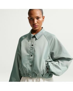 Nike Sportswear Oversized Satin Coaches Jacket - Green