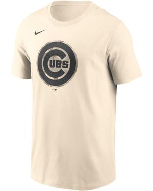 Nike Chicago Cubs Camo Mlb T-Shirt - Natural