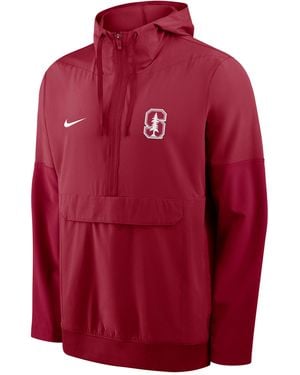 Nike Stanford Anorak College 1/2-Zip Hooded Jacket - Red