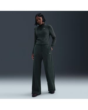 Nike Sportswear Phoenix Plush High-Waisted Wide-Leg Cozy Fleece Pants - Blue