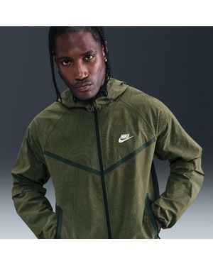 Nike Tech Full-Zip Woven Windrunner Jacket - Green
