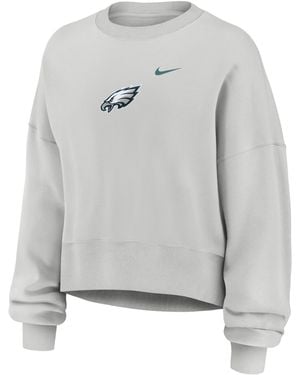 Nike Philadelphia Eagles Primetime Phoenix Nfl Oversized Pullover Crew - Gray