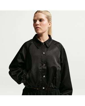 Nike Sportswear Oversized Satin Coaches Jacket - Black