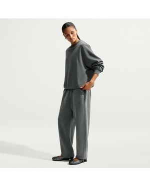 Nike Studio Fleece Medium Weight Oversized Washed High-Rise Cuffed Pants - Green