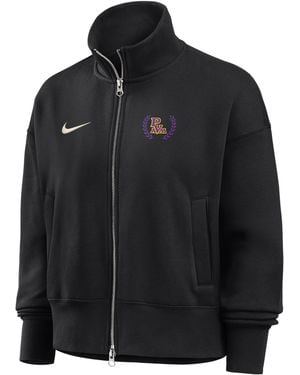 Nike College (Prairie View A&M University) Phoenix Fleece Track Jacket - Black