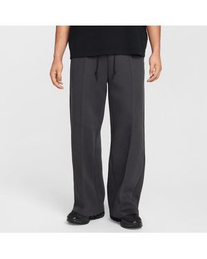 Nike Tech Wide-Leg Fleece Pants - Black