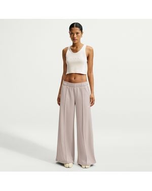 Nike Sportswear Mid-Rise Wide-Leg Track Pants - Brown