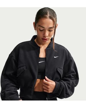 Nike One Therma-Fit Fleece Bomber Jacket - Black