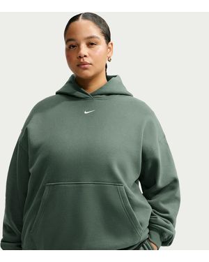 Nike Studio Fleece Medium Weight Oversized Pullover Hoodie (Plus Size) - Green