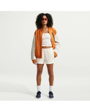 Nike Studio Fleece Lightweight Mid-Rise Shorts - Orange