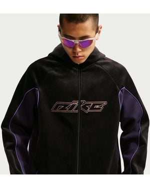 Nike Project F.R.O.G. Fuzzy Loose Full-Zip Hooded Jacket - Black