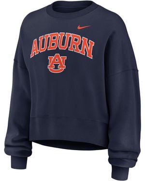 Nike Auburn Phoenix Arch College Pullover Crew - Blue