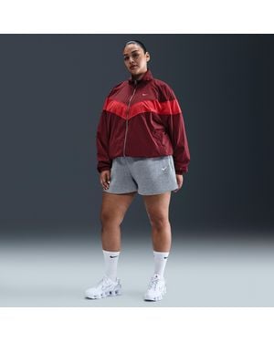 Nike Sportswear Phoenix Fleece Mid-Rise 4" Shorts (Plus Size) - Red