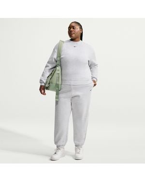 Nike Studio Fleece Medium Weight Oversized High-Rise Cuffed Pants - Gray