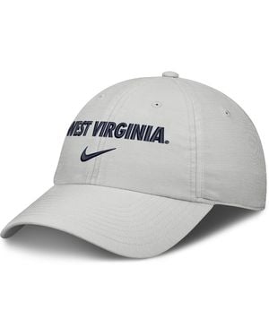 Nike West Virginia Sideline Club Practice College Adjustable Hat - Gray
