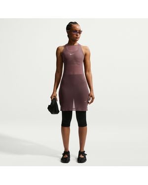 Nike Sportswear Tight Sheer Tank Top Dress - Red