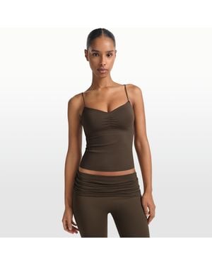 Nike Skims Matte Shirred Tank Top - Green