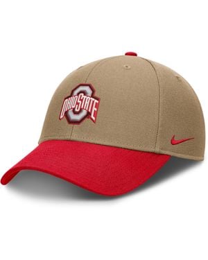 Nike Ohio State Primetime Rise Dri-Fit College Trucker Adjustable Hat - Red