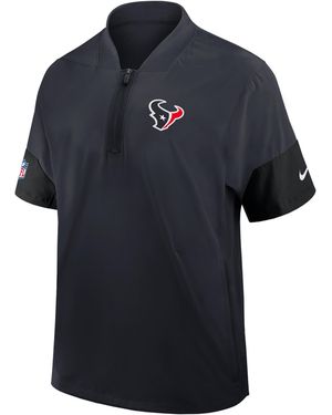 Nike Houston Texans Sideline Coach Nfl 1/2-Zip Short-Sleeve Jacket - Blue