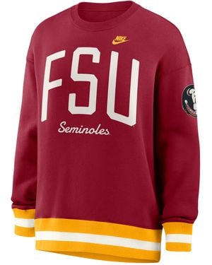 Nike Florida State Legacy College Pullover Crew - Red