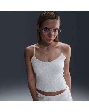 Nike Canotta Aderente Con Spalline Sottili Sportswear Chill Knit – Donna - Grigio