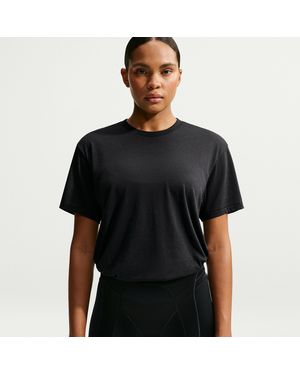 Nike Skims Performance Cotton Blend Oversized Short-Sleeve Top - Black