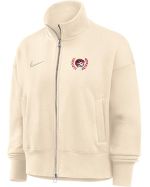 Nike College (Winston-Salem State) Phoenix Fleece Track Jacket - Natural