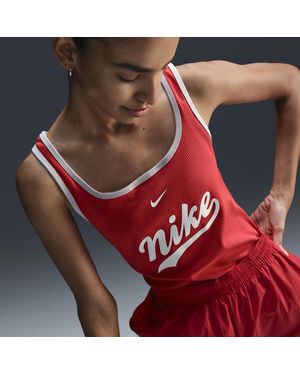 Nike Sportswear Square-neck Tank Top Cotton/polyester/elastane - Red