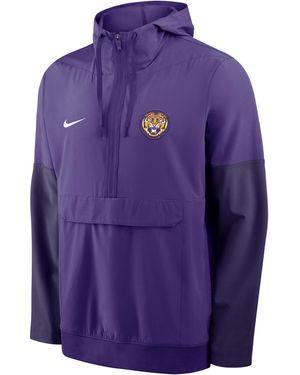 Nike Lsu Anorak College 1/2-Zip Hooded Jacket - Purple