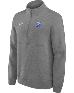 Nike Tennessee State College Tigers Club College Fleece Half-Zip Top - Gray