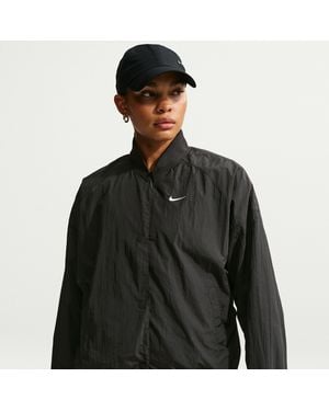 Nike Oversized Varsity Jacket - Black