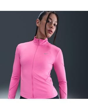 Nike Swift Dri-Fit Full-Zip Mid-Layer Running Top - Pink
