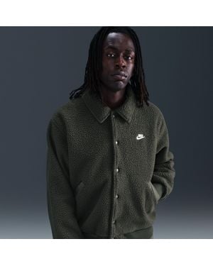 Nike Sportswear Club High-Pile Fleece Coaches Jacket - Black