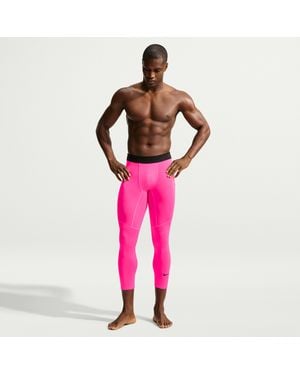 Nike Pro Dri-Fit 3/4-Length Fitness Tights - Pink