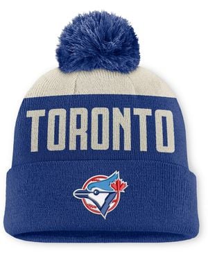Nike Toronto Jays Cooperstown Peak Mlb Cuffed Pom Beanie - Blue