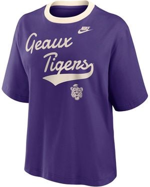 Nike Lsu Legacy Fight Song Boxy College T-Shirt - Purple
