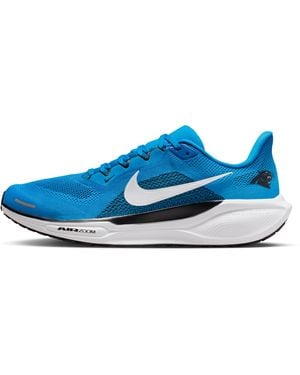 Nike Carolina Panthers Pegasus 41 Nfl Road Running Shoes - Blue