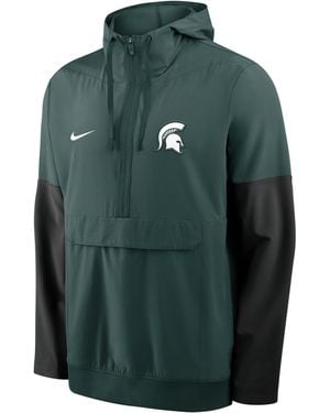 Nike Michigan State Anorak College 1/2-Zip Hooded Jacket - Green