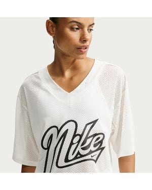 Nike One Dri-Fit Oversized Short-Sleeve Top - White