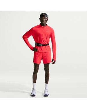 Nike Stride Dri-Fit 7" Brief-Lined Running Shorts - Red