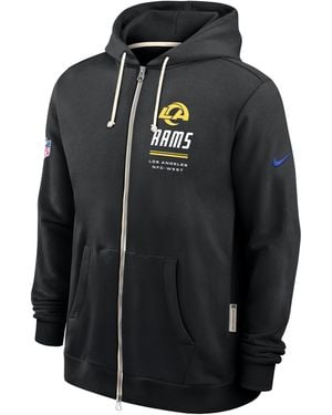 Nike Los Angeles Rams Sideline Standard Issue Dri-Fit Nfl Full-Zip Hoodie - Black