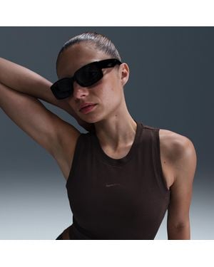 Nike Canotta Corta E Aderente A Mini Costine Sportswear Chill Knit – Donna - Neutro