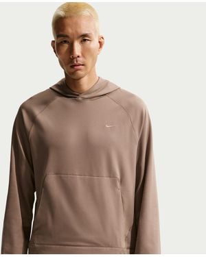 Nike Primary Nanoknit Dri-Fit Uv Protection Pullover Performance Hoodie - Brown