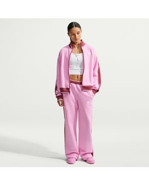 Nike Studio Fleece Medium Weight Mid-Rise Track Pants - Pink