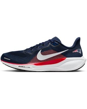 Nike New England Patriots Pegasus 41 Nfl Road Running Shoes - Blue
