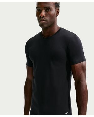 Nike Essential Cotton Stretch Crew-Neck T-Shirts (2-Pack) - Black